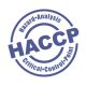 Blaues Logo von HACCP für Glasbord&circledR; von Hydewa
